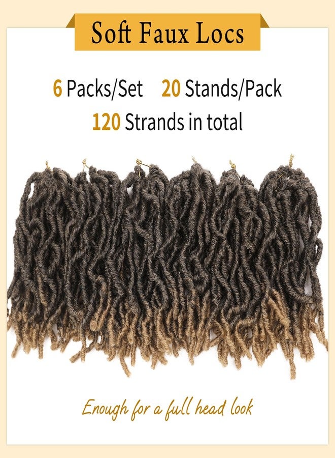 ويجني WIGNEE Faux Locs Crochet Hair Locs 6 Packs Crochet Dreadlocks for Black Women (8 بوصات 1B/27) - Image 2