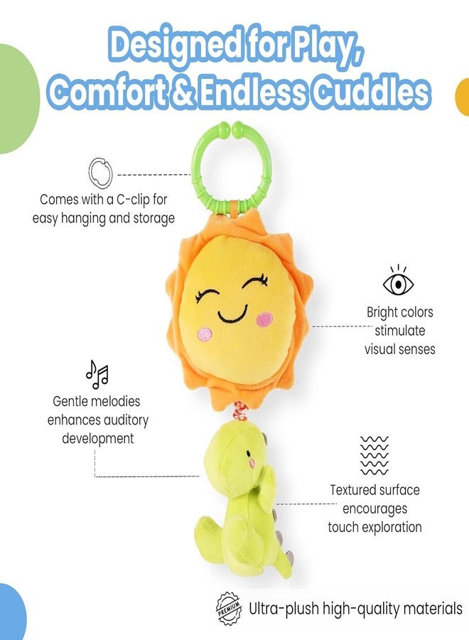 Nuluv Dino Musical Soft Toy for Babies, Plush Dinosaur with Soothing Melodies, Sensory Development, Fine Motor Skills and Hand-Eye Coordination, Safe and Cuddly Infant Toy for 3+ Months - Image 4