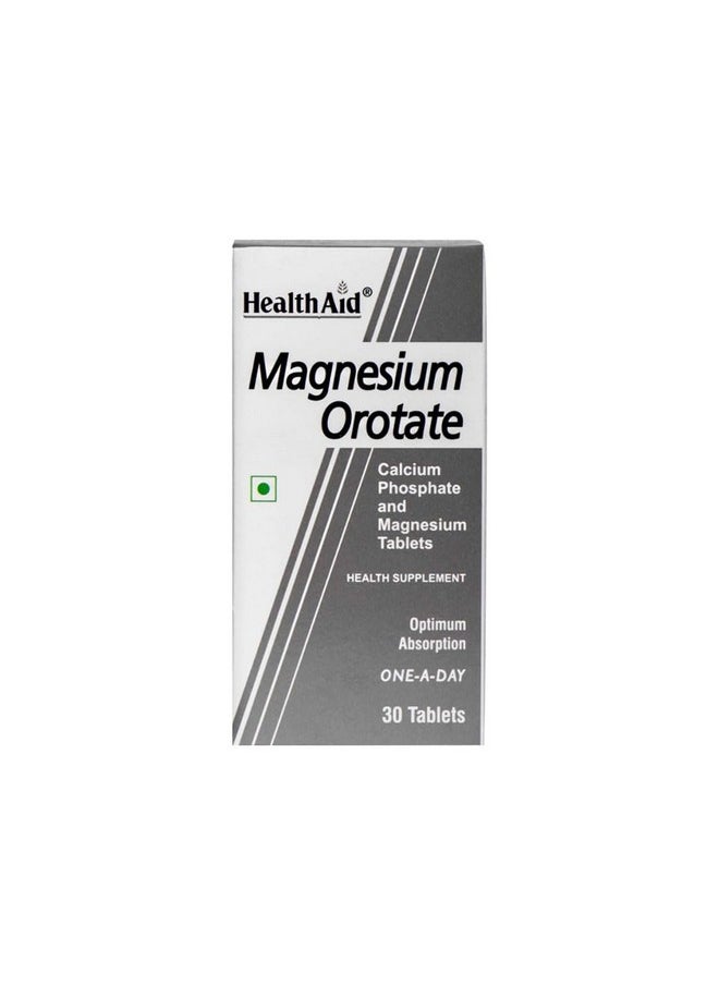 Health Aid - HealthAid Magnesium Orotate - 120 Vegetarian Tablets | Superior Absorption Formula | Magnesium Supplement for Healthy Bones, Teeth, Nerve System |Yeast & Gluten Free - Image 1