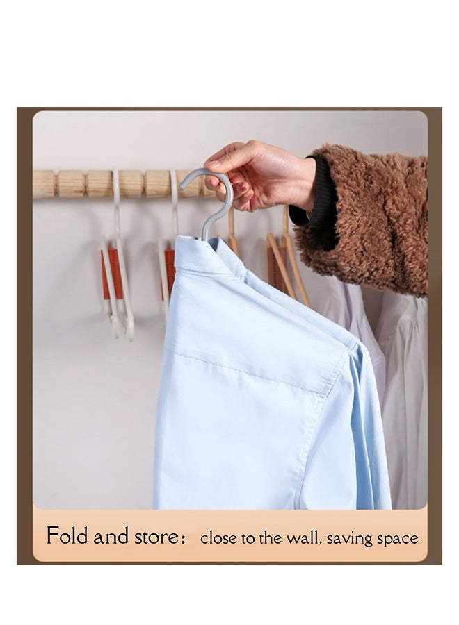 4 Pcs Foldable Hangers, Plastic Collapsible Hangers, Portable Folding Clothes Hanger, Foldable Travel Hangers, Foldable Hangers for Travel, Cruise, Home, Bedroom, Dorm (White) - Image 5
