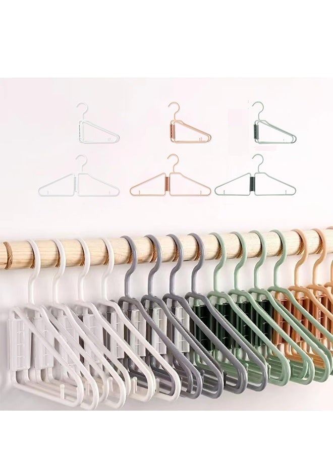 4 Pcs Foldable Hangers, Plastic Collapsible Hangers, Portable Folding Clothes Hanger, Foldable Travel Hangers, Foldable Hangers for Travel, Cruise, Home, Bedroom, Dorm (White) - Image 4