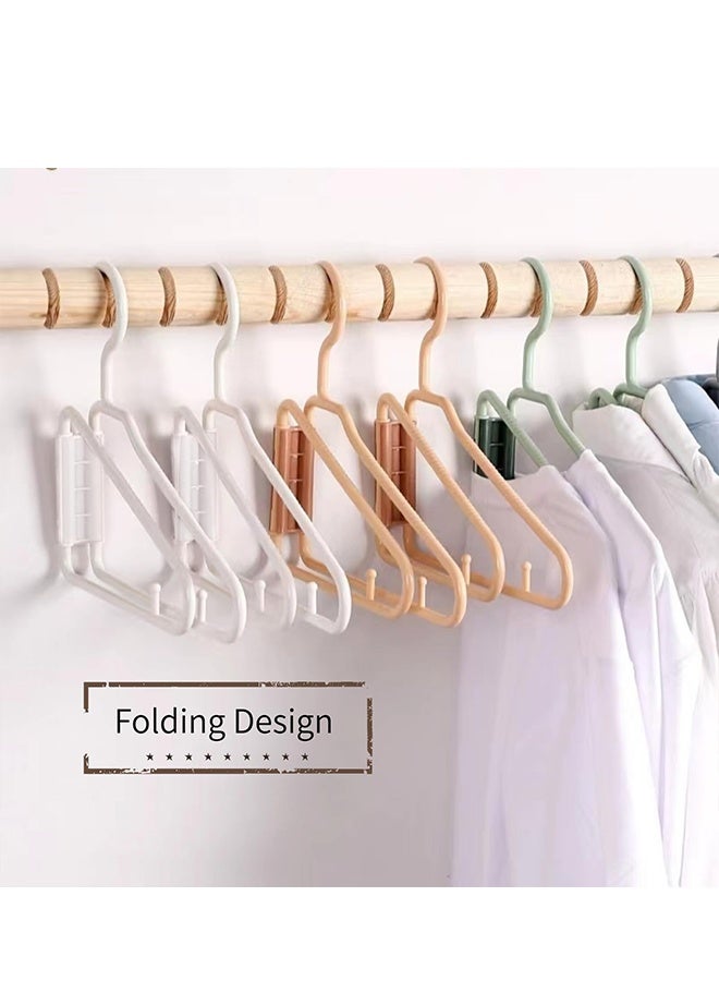 4 Pcs Foldable Hangers, Plastic Collapsible Hangers, Portable Folding Clothes Hanger, Foldable Travel Hangers, Foldable Hangers for Travel, Cruise, Home, Bedroom, Dorm (White) - Image 3