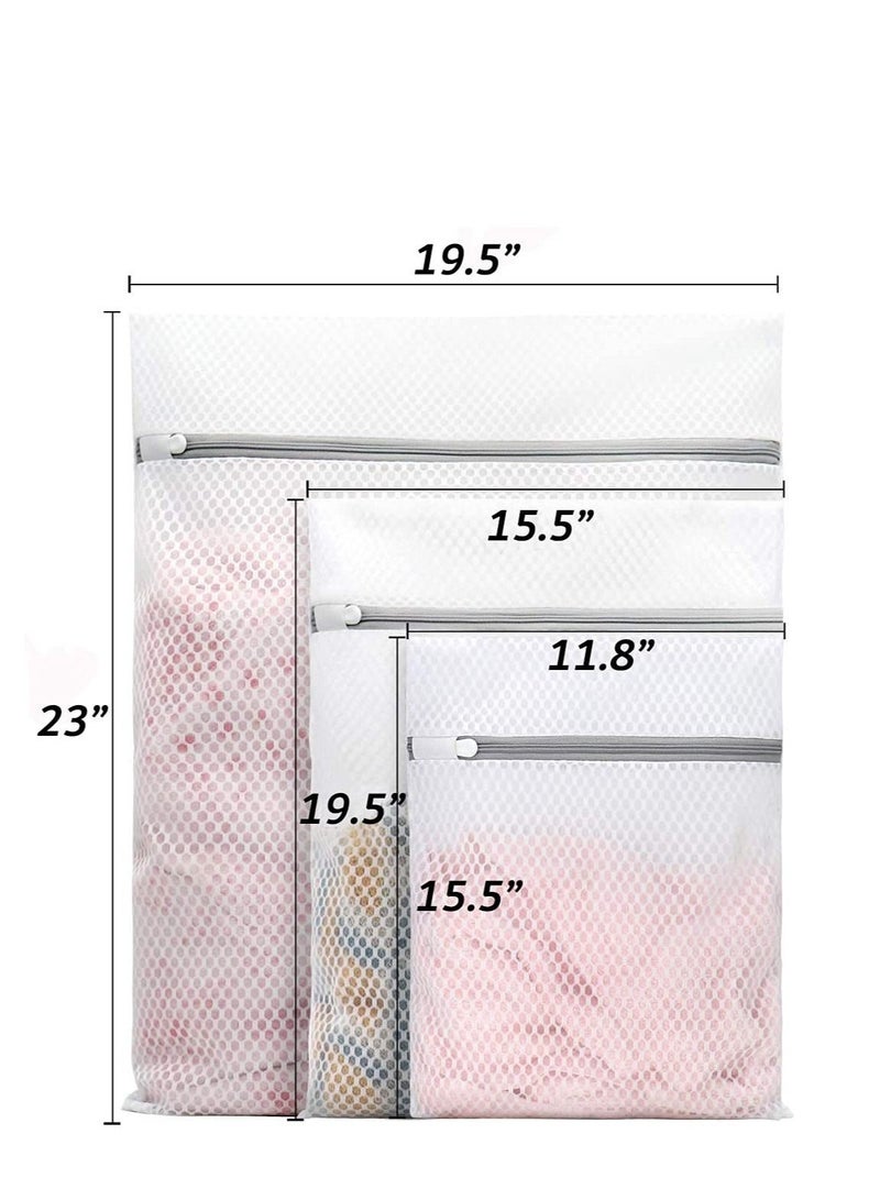 SYOSI 3pcs Durable Honeycomb Mesh Laundry Bags for Delicates (1Large 20x24“, 1Medium 16x20”, 1Small12x16“) - Image 5