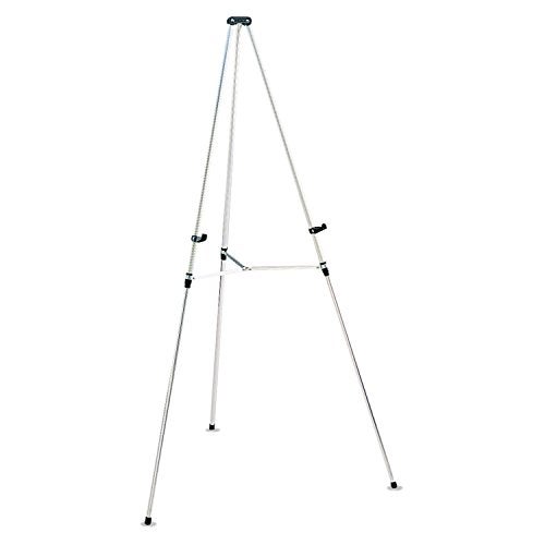 Quartet Easel Aluminum Lightweight Telescoping 66 Max Height Supports 25 lbs Silver Finish 50E