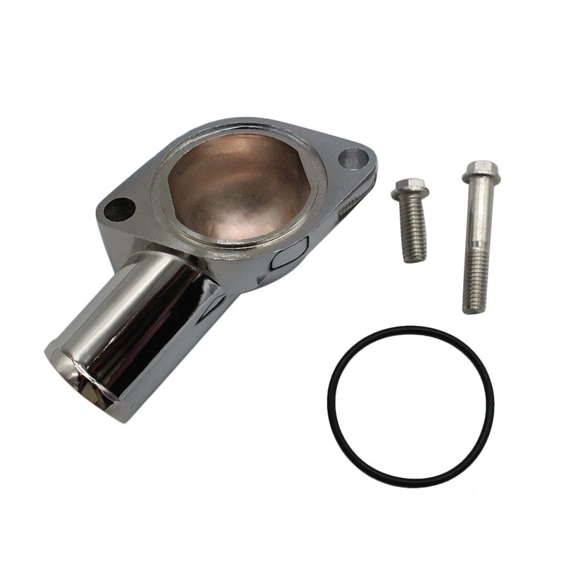 Water Neck Thermostat Housing 15 Degree 350 454 Small Big Block for SBC BBC Chevy Chrome - Image 3