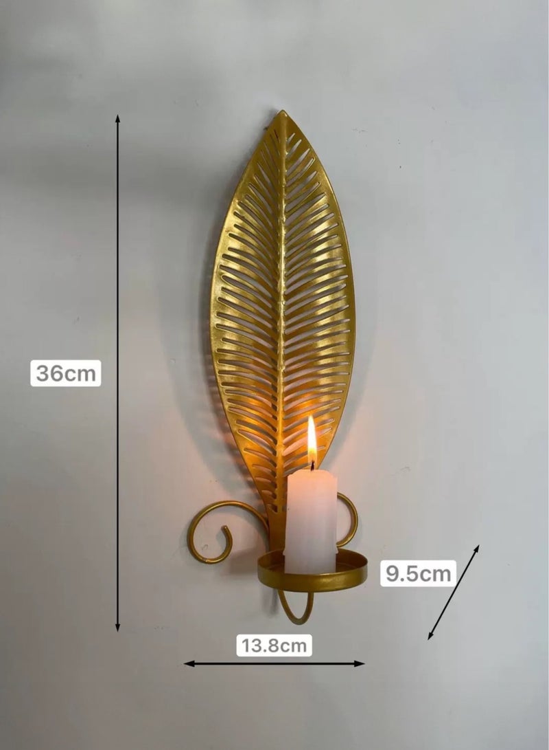 2-piece living room wall decoration aromatherapy candle holder,vintage wrought iron candle holder wall mounted  - Image 4