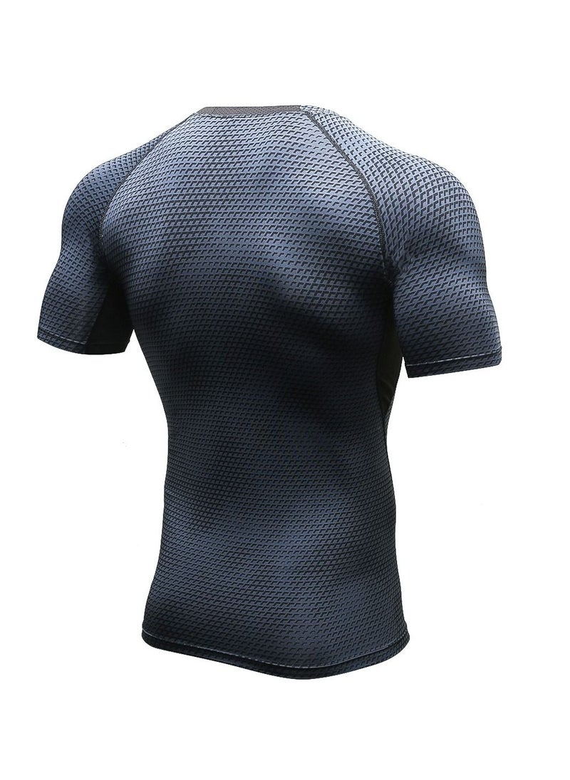 Loquat Men Quick Dry Breathable Elastic T-Shirt Black  - Image 2