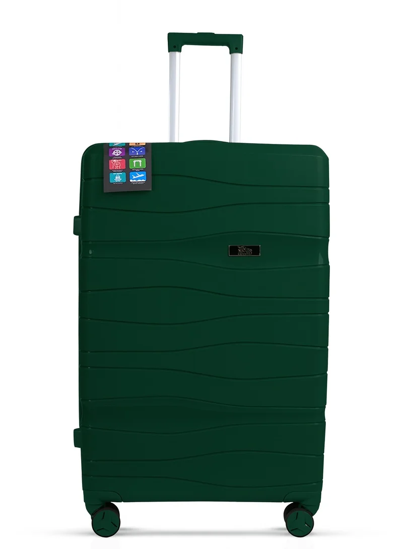 MNUK VIAJERO 28inch Luggage| Propylene Hardside Trolley|Double 360Â° 4 Wheeler| Large-28 Inch| Army Green