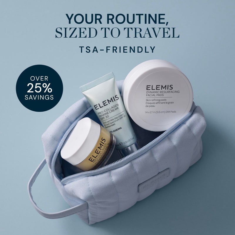 ELEMIS Healthy Skin Exclusive Travel Set | Pro-Collagen Cleansing Balm Mini, Marine Cream SPF 30 Mini & Dynamic Resurfacing Pads | Anti-Aging Hydrating Skincare Travel Kit - Image 4