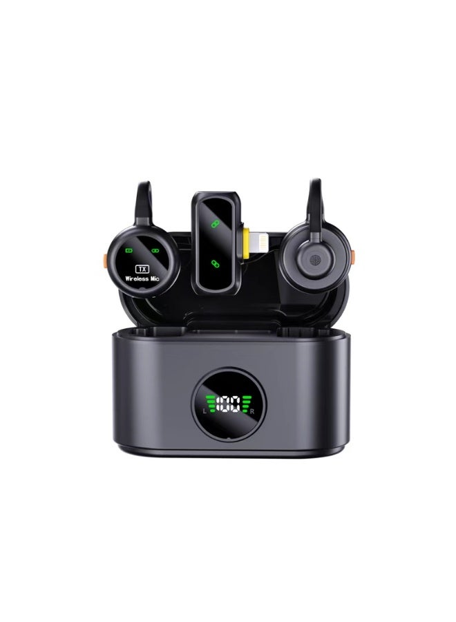S6 Wireless Lavalier Microphone for Mobile Phones & Cameras | Plug & Play Clip-On Mic with Noise Reduction | 2.4GHz Stable Transmission | Professional Audio Recording for Vlogging, YouTube, Interviews, Live Streaming, TikTok | Dual Use Portable Lapel Mic System for Android & iOS Devices