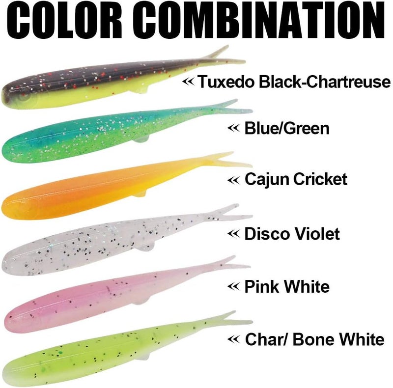 XFISHMAN Crappie-Baits- Plastics-Jig-Heads-Kit-Shad-Minnow-Fishing-Lures-for Crappie-Panfish-Bluegill-40 &135 Piece Kit - Image 3
