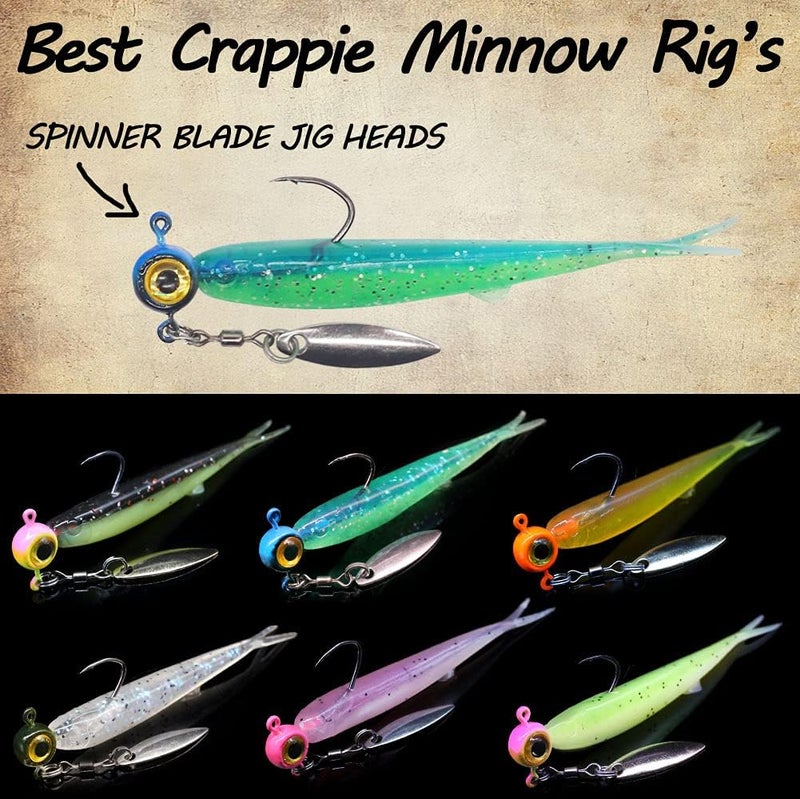 XFISHMAN Crappie-Baits- Plastics-Jig-Heads-Kit-Shad-Minnow-Fishing-Lures-for Crappie-Panfish-Bluegill-40 &135 Piece Kit - Image 5