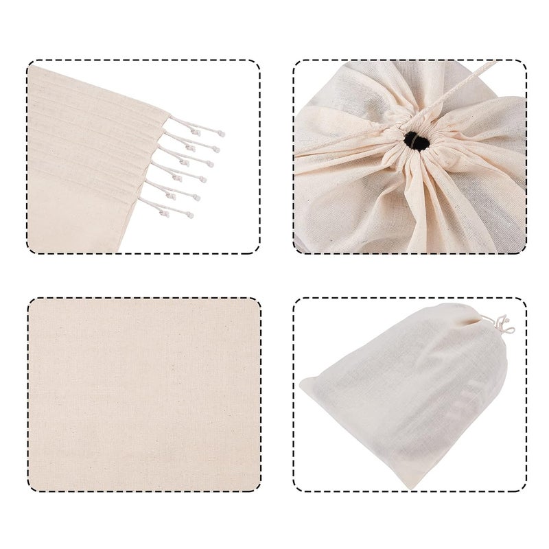 Dcluttr Shoe Bag for Travel - Cotton Shoe Cover for Storage. Odour Resistant Shoe Bags for Storage at Home. Washable and resuable Shoe Cover for Travelling. Pack of 6 Shoe Storage Bags - Image 3