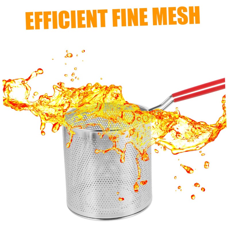 Stainless Steel Deep Fryer Pot with Tong for Chips Fries Easy Clean Lightweight Home Restaurant - Image 3