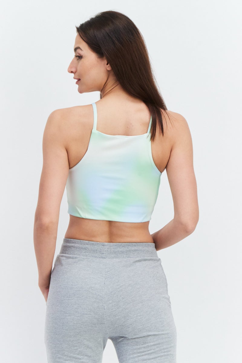 PUMA Women Sportswear Fit Sleeveless Training Top, Green Combo - Image 4