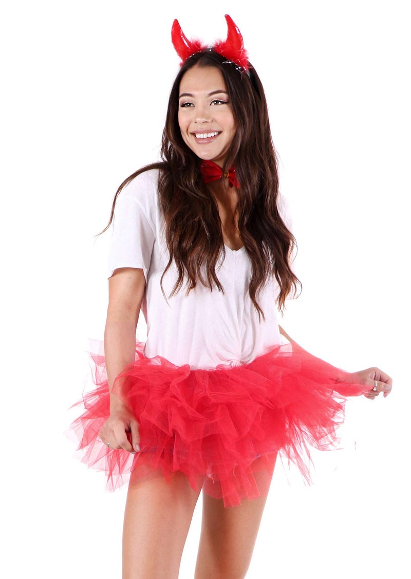 Simplicity Women's Hot Pink 5 Layered Tulle Tutu Skirt for Classic 5K, 10K Runs - Image 3
