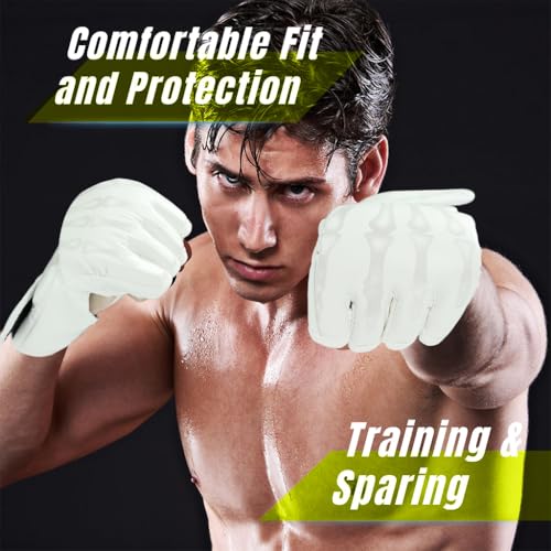 Optifit® Boxing Gloves for Adult PU MMA Gloves with Wrist Wrap Fingerless Boxing Gloves EVA Foam Insert Sport Gloves for Boxing, Muay Thai and Sparring Sessions - Image 5