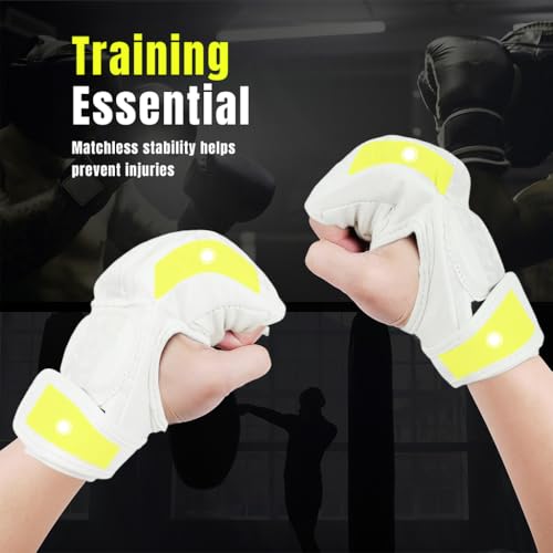 Optifit® Boxing Gloves for Adult PU MMA Gloves with Wrist Wrap Fingerless Boxing Gloves EVA Foam Insert Sport Gloves for Boxing, Muay Thai and Sparring Sessions - Image 3
