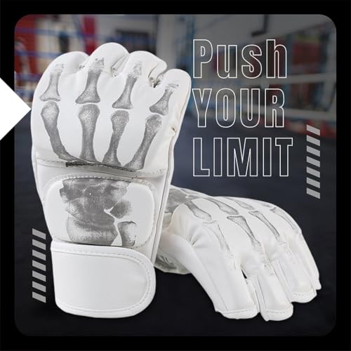 Optifit® Boxing Gloves for Adult PU MMA Gloves with Wrist Wrap Fingerless Boxing Gloves EVA Foam Insert Sport Gloves for Boxing, Muay Thai and Sparring Sessions - Image 2