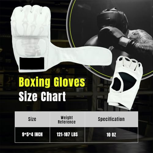 Optifit® Boxing Gloves for Adult PU MMA Gloves with Wrist Wrap Fingerless Boxing Gloves EVA Foam Insert Sport Gloves for Boxing, Muay Thai and Sparring Sessions - Image 4