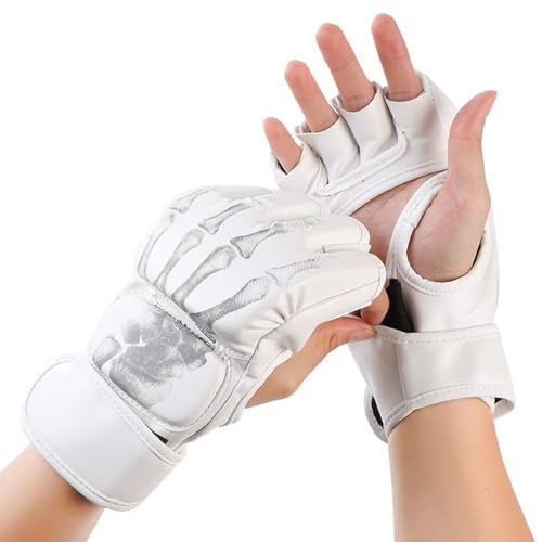 Optifit® Boxing Gloves for Adult PU MMA Gloves with Wrist Wrap Fingerless Boxing Gloves EVA Foam Insert Sport Gloves for Boxing, Muay Thai and Sparring Sessions - Image 1