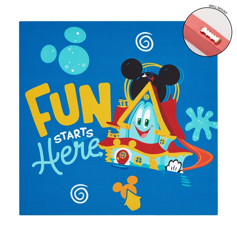 Idea Nuova Disney Mickey Mouse 4 Pack Canvas LED Wall Art Set,Childrens Wall Hanging DÃ©cor,Each Piece 11"x11" - Image 4