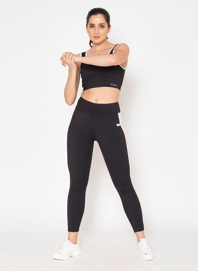 Clovia Printed Side Panel Snug Fit Active Tights - Image 1