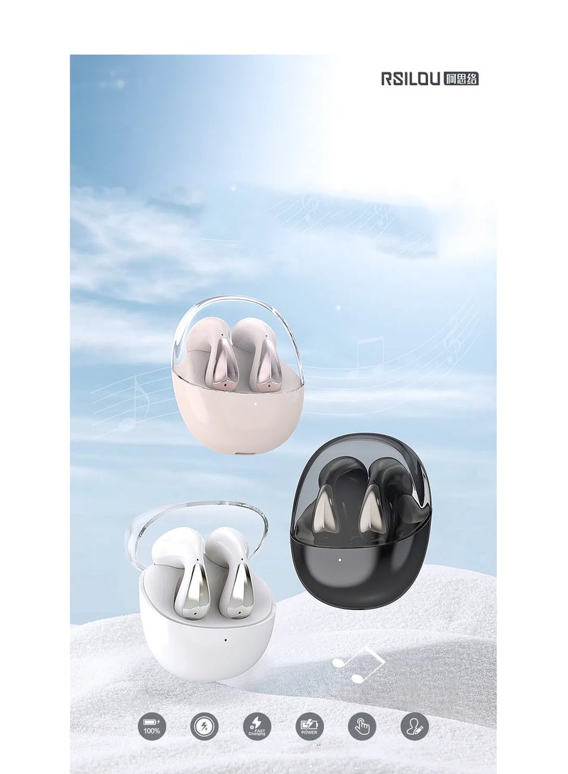 ارسيلو سماعات أذن R3007-001 TYPE-C TWS ستيريو لاسلكية تعمل بتقنية البلوتوث، زر فولاذي، شحن سريع، مكبر صوت أصلي عالي الدقة، مضبوط خصيصًا لتأثيرات صوتية ثلاثية الأبعاد غامرة، عناصر تحكم تعمل باللمس للمساعدة الصوتية في الاستيقاظ، والرد على المكالمات والتحكم في الموسيقى - Image 4