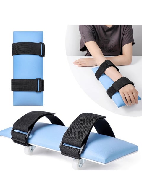 Multifunctional Shoulder Rehab Skateboard on Desktop Arm Rehabilitation Assisting Exercise Equipment with 360° Roating Wheels for Rotator Cuff Recovery Improve Flexibility Stretching