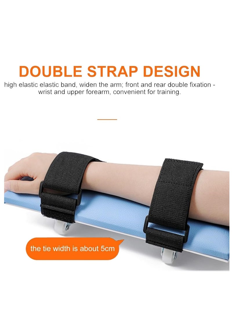 Multifunctional Shoulder Rehab Skateboard on Desktop Arm Rehabilitation Assisting Exercise Equipment with 360° Roating Wheels for Rotator Cuff Recovery Improve Flexibility Stretching