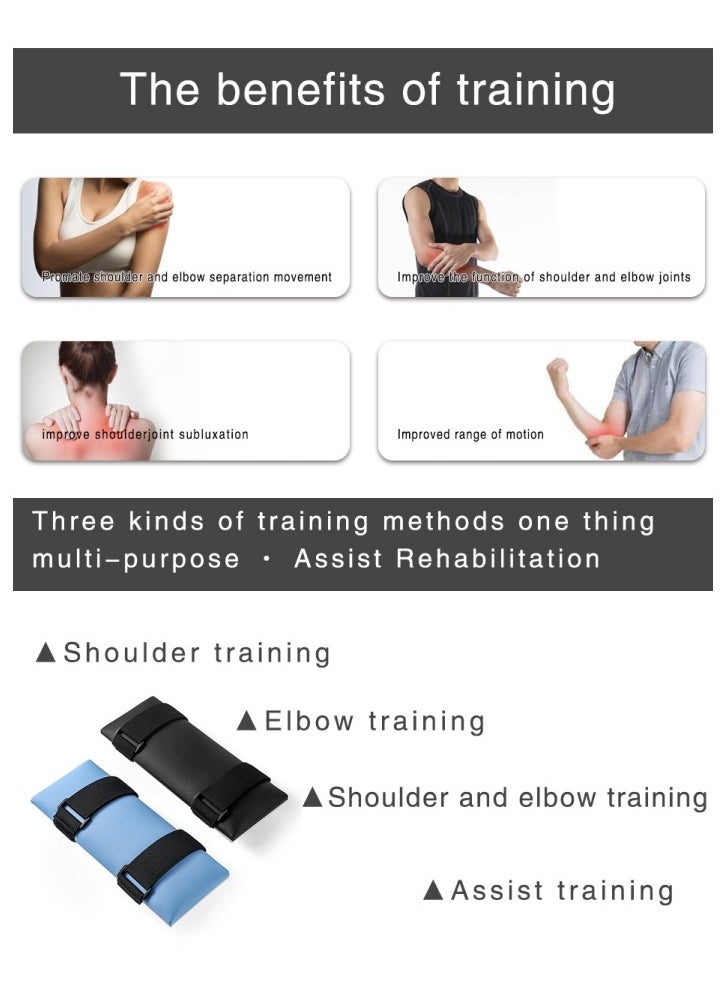 Multifunctional Shoulder Rehab Skateboard on Desktop Arm Rehabilitation Assisting Exercise Equipment with 360° Roating Wheels for Rotator Cuff Recovery Improve Flexibility Stretching