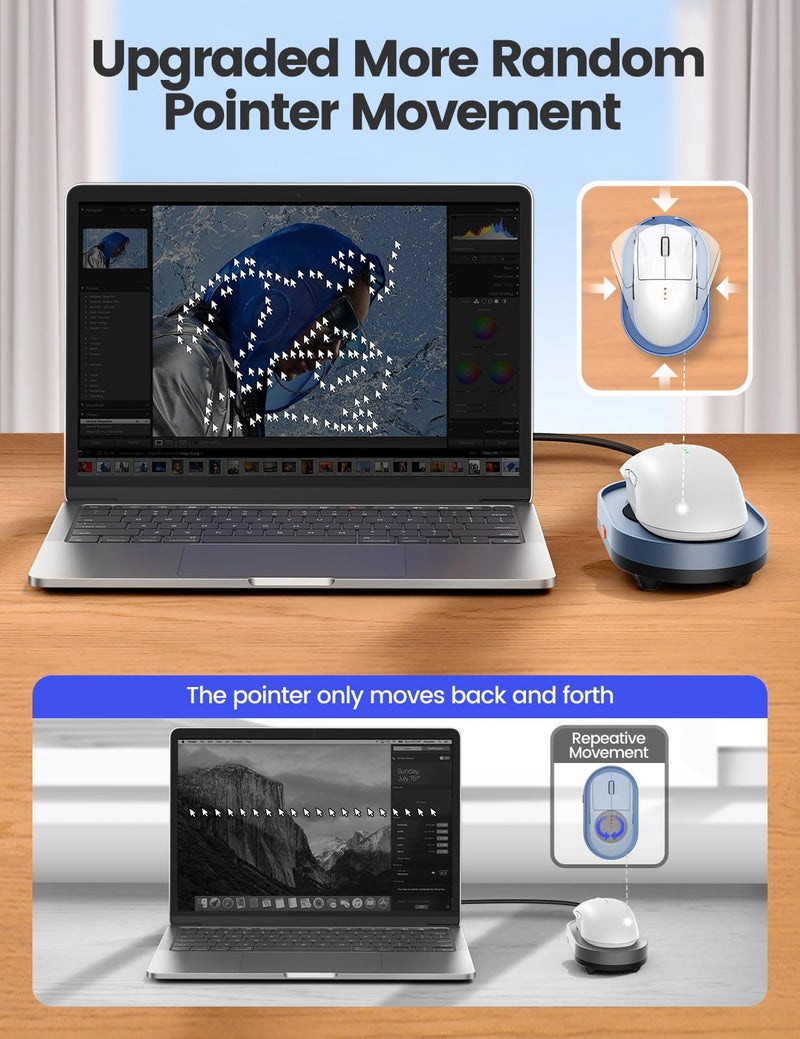 Vaydeer Undetectable Mouse Mover, M4 Mouse Jiggler Device with ON/Off Switch, Driver-Free Shaker Wiggler Mouse Movement Simulation for Computer Awakening, Gift Ideal for Men/Women - Image 4