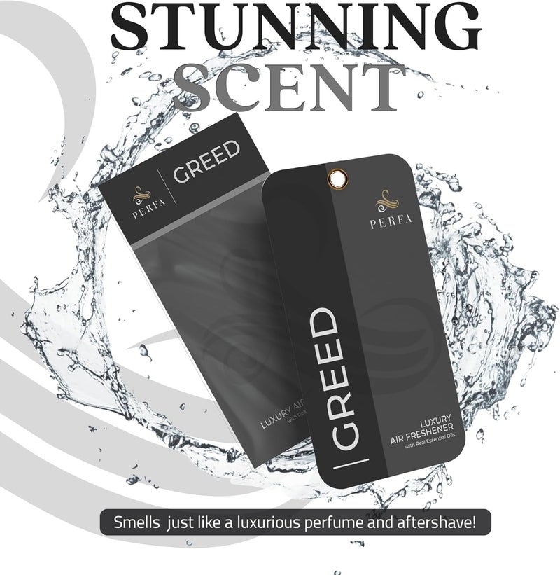 Perfa 3PCS Greed Disposable Card Car Air Fresheners for Men - Long Lasting Fragrance - Image 4