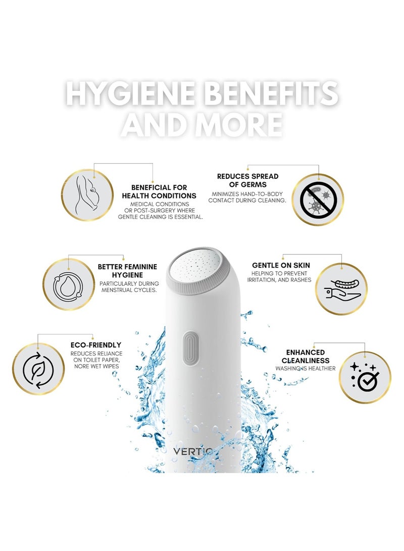 Premium Portable Bidet (Shattaf), Electric Rechargeable Travel Shattaf for Personal Hygiene Cleaning in Public or in Travel, with 400ml Bottle, Travel Essentials  - Image 2