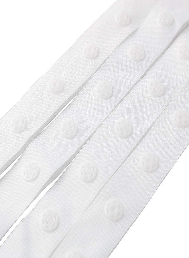 Longdex Snap Fastener Tape 3.28Yard White Sewing Snap Ribbon Fastener Press Stud Tape for Sewing DIY 8mm Diameter 25mm Spacing - Image 2
