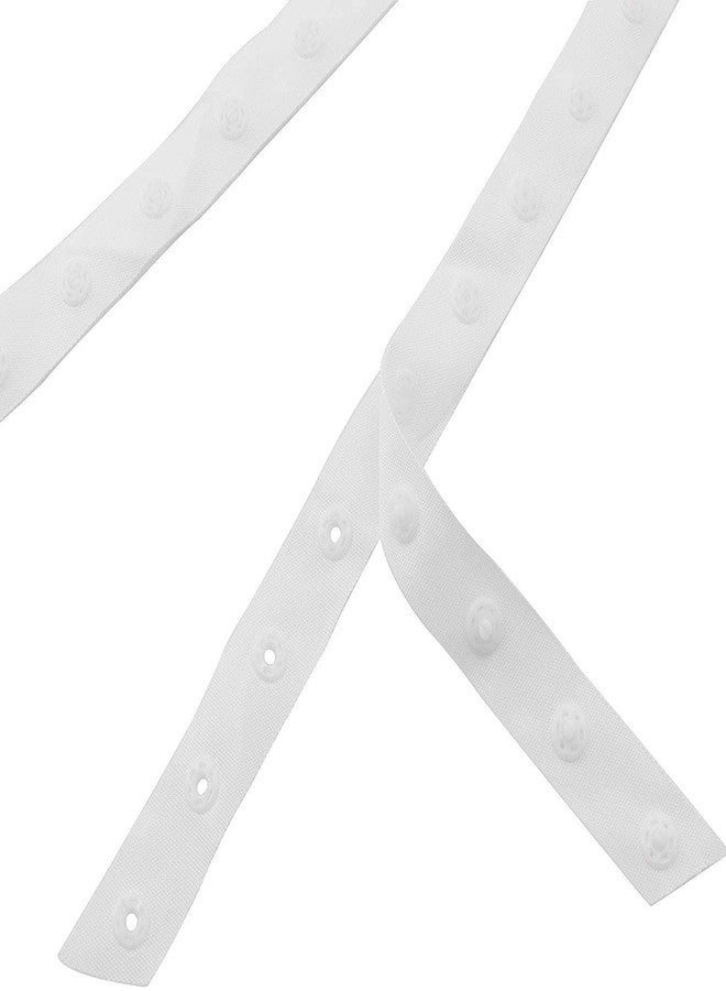 Longdex Snap Fastener Tape 3.28Yard White Sewing Snap Ribbon Fastener Press Stud Tape for Sewing DIY 8mm Diameter 25mm Spacing - Image 3