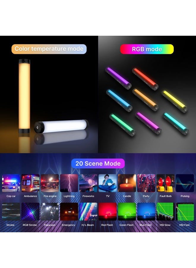 PICTRON ULANZI VL110 RGB Light Wand, Handheld Light Stick Camera LED Video Tube Light Bar, 2500-9000K Dimmable, 2600mAh Battry CRI 95+ with Magnetic Attraction for Photography Vlog TIK Tok - Image 5