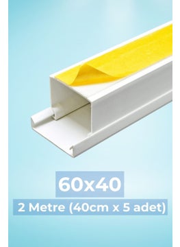 Odta 60X40 | 2 Meters Self-Adhesive Air Conditioning Duct | 2m (5 Pieces x 40CM) Air Conditioning Cable Pipe Duct  - Image 1