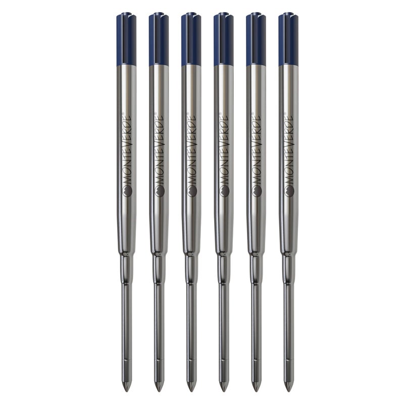 Monteverde Soft Ballpoint Pen Refills to Fit ParkerStyle Pens Extra Fine Point BlueBlack 6Pack Smooth Writing Technology for Parker Conklin Schmidt and More - Image 2