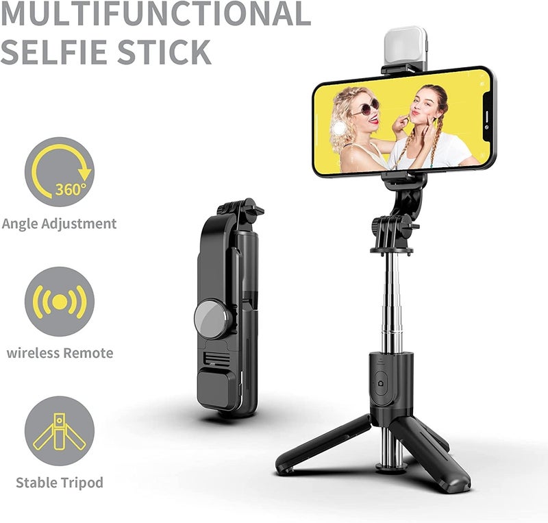 CELLMASTER Selfie Stick for Mobile Phone with Light, Tripod Stand and Bluetooth Remote - Image 3