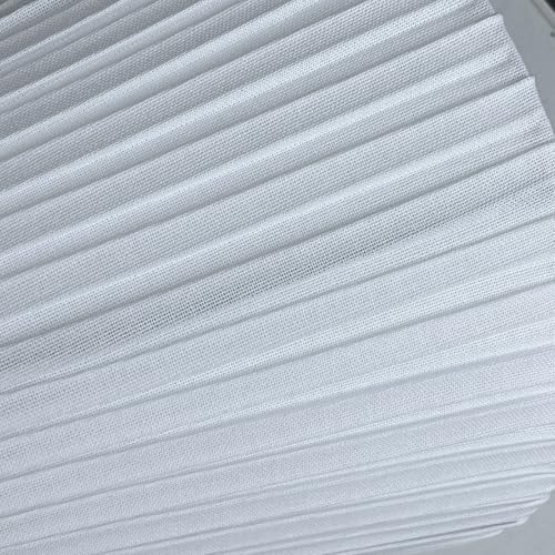 TooToo Star TOOTO STAR 6" Top x 10" Bottom x 7.5" High Small Lamp Shade,White Pleated Bell Shade for Table Lamps, Floor Lamps and Bedside Lamps (Spider Fitter), Handmade of Natural Linen - Image 4