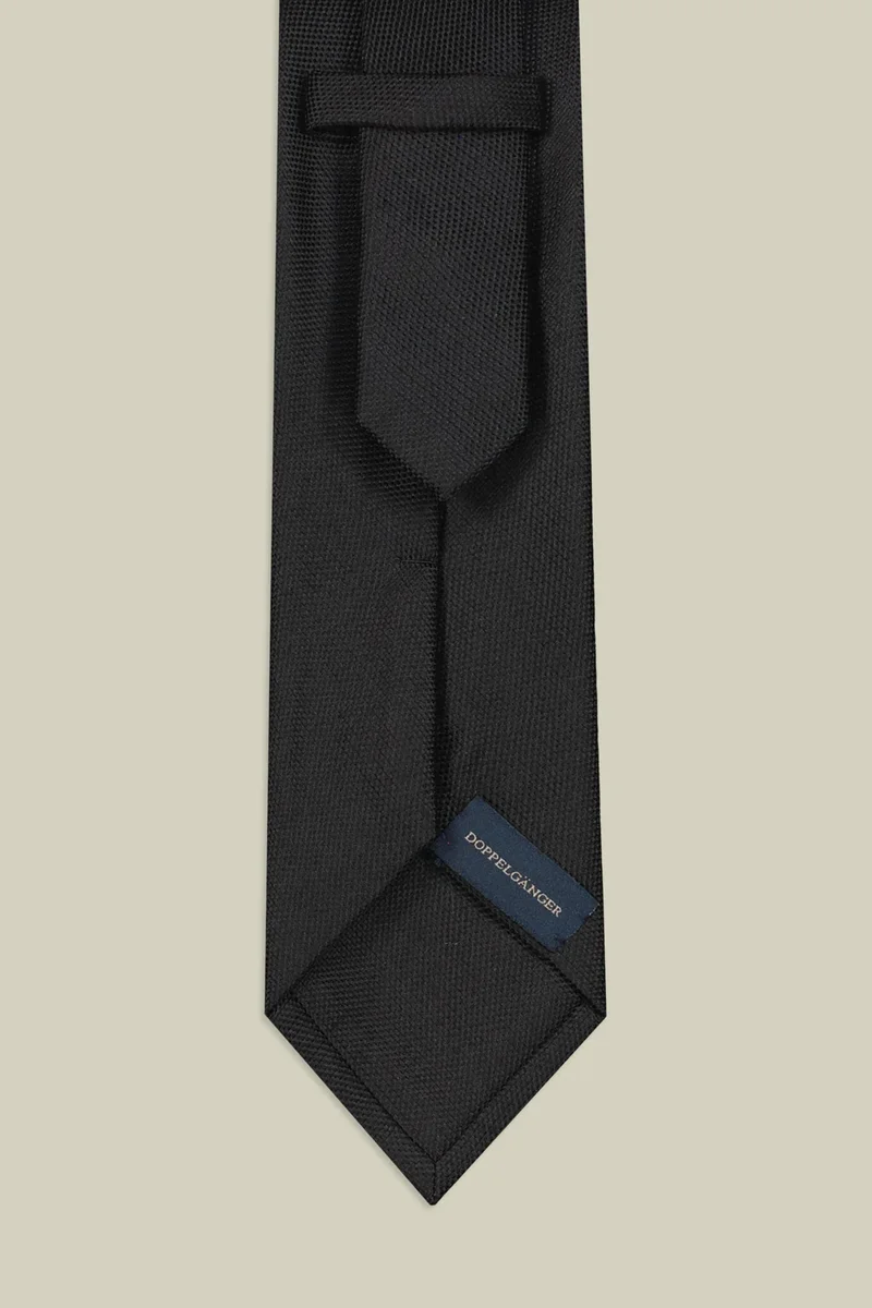 Doppelganger Solid-color men's tie - Black