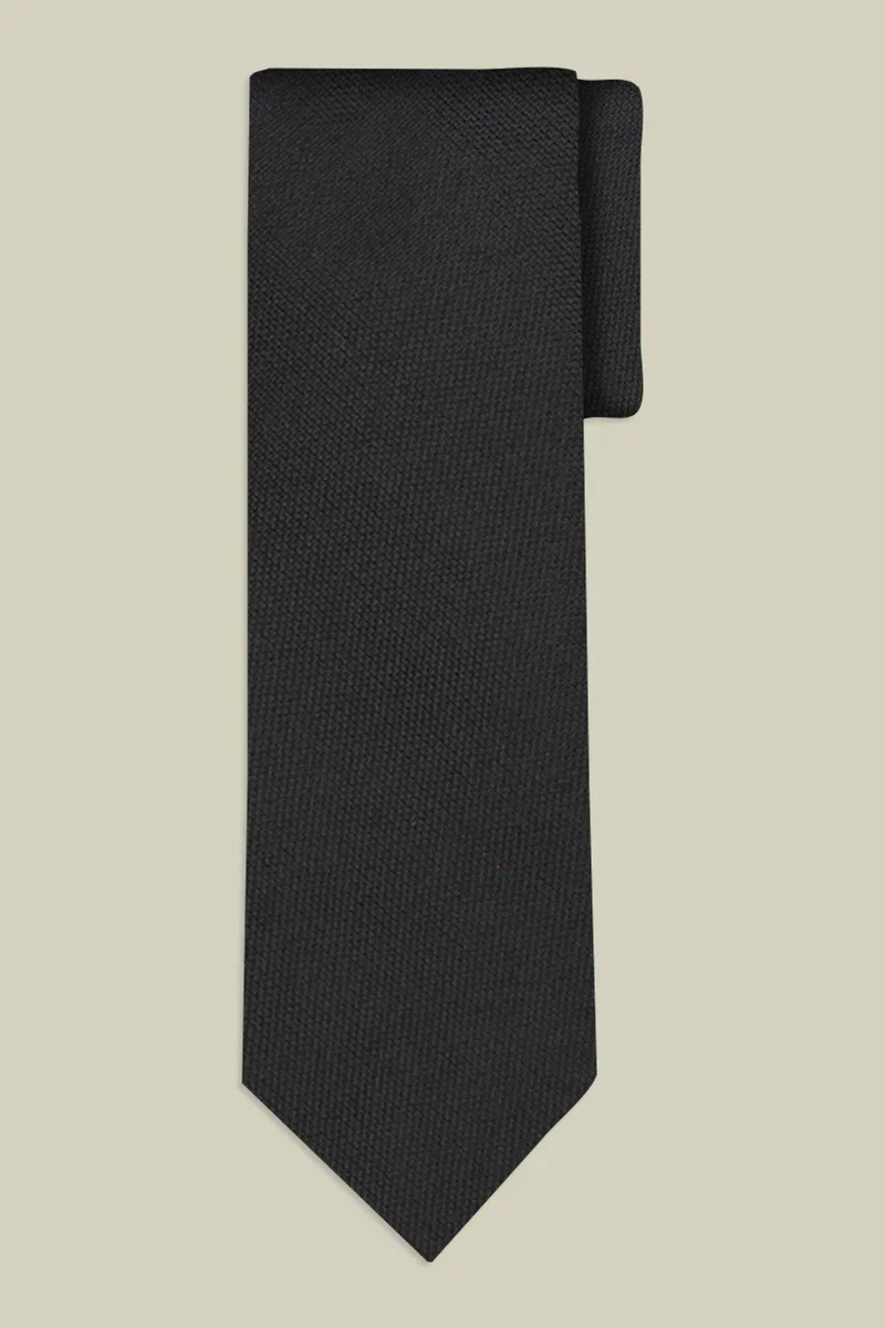 Doppelganger Solid-color men's tie - Black
