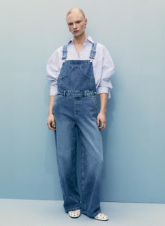 MANGO Straight Denim Dungarees  - Image 1
