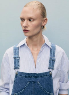MANGO Straight Denim Dungarees  - Image 3