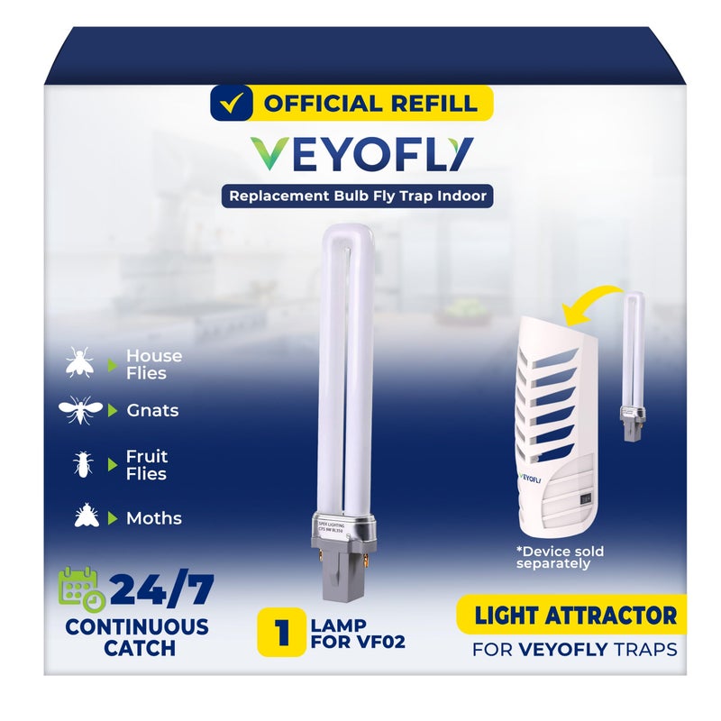 VEYOFLY 1 Replacement Bulb Fly Trap Indoor Compatible with Model VF02. (Device not Included) - Image 1