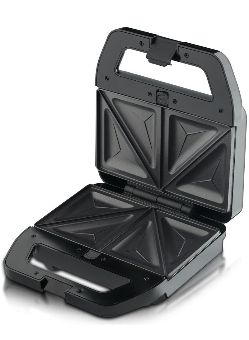 آر إيه أف صانعة ساندويتشات متعددة الوظائف 6 في 1، صانعة الوافل، محمصة الخبز، شواية بانيني، دونات، بسكويت، مع طبقة غير لاصقة ولوحة شواء قابلة للفصل، مقبض محمول بارد الملمس، مصابيح مؤشر LED وسهلة التنظيف، تسخين سريع - Image 5