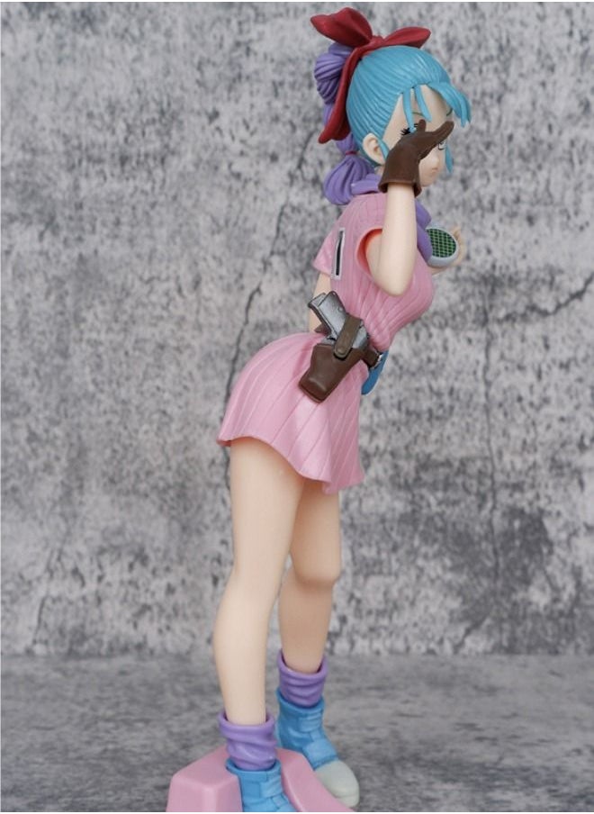 Dragon Ball - Dragon Ball Bulma Action Figure, Anime Dragon Ball Figure Model Toy, Anime Realistic Model Ornament, Super Collectible Model Statue Anime Figure Toy 25.5CM - Image 1