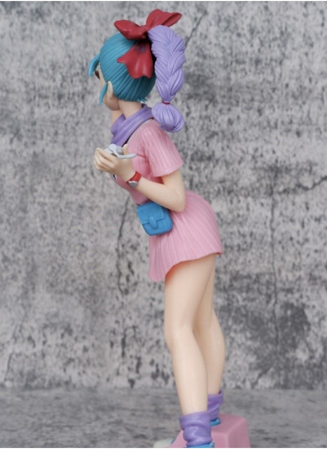 Dragon Ball - Dragon Ball Bulma Action Figure, Anime Dragon Ball Figure Model Toy, Anime Realistic Model Ornament, Super Collectible Model Statue Anime Figure Toy 25.5CM - Image 1