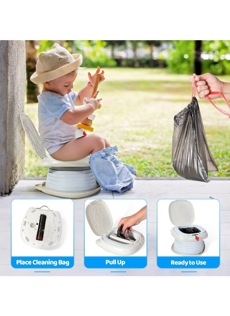 Ominii Travel Potty for Toddler,Portable Potty Training Toilet,for Indoor and Outdoor 2-in-1 Car Potty Chair,Folding Toilet,Toilet Male and Female Baby,Portable Outing Travel Car for Baby  - Image 4